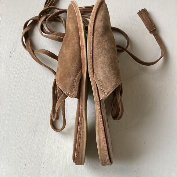 Anthropologie GeeWaWa Tan Gladiator Sip On Shoes Women’s 8 - Picture 5 of 8